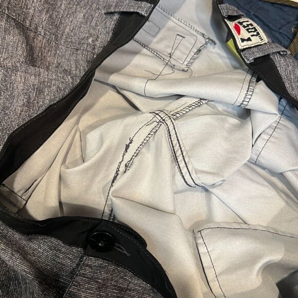 Lost Shorts Men’s 38 Gray Seaworthy Hybrid Heathered Board Chino Surf Beach - Picture 5 of 8